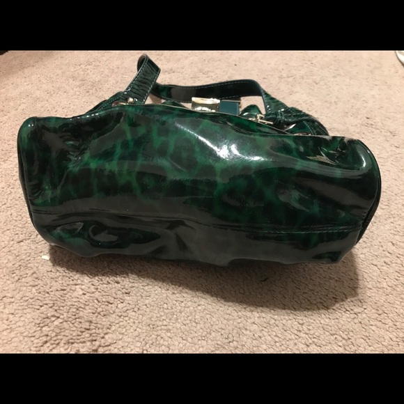 Jimmy Choo Roquette Bag Green Black Leopard Print - Picture 8 of 14